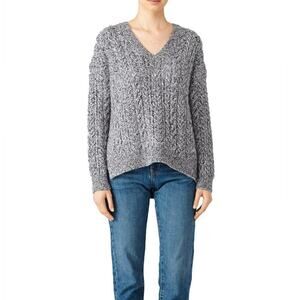 Vince Cable Knit Wool Cashmere Blend Gray V-Neck Sweater Long Sleeve Tuckernuck